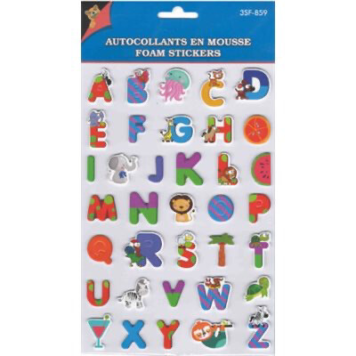 AUTOCOLLANTS 3D LETTRES ET CHIFFRES(P)