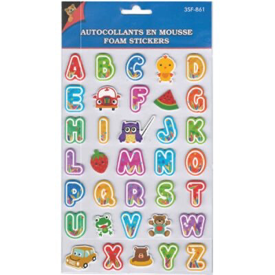 AUTOCOLLANTS 3D LETTRES ET CHIFFRES(P)