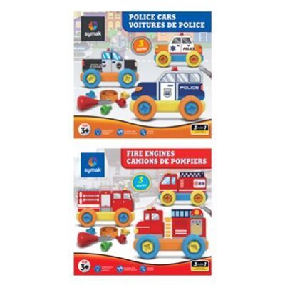 Voiture de police/pompier construction (A3-5)