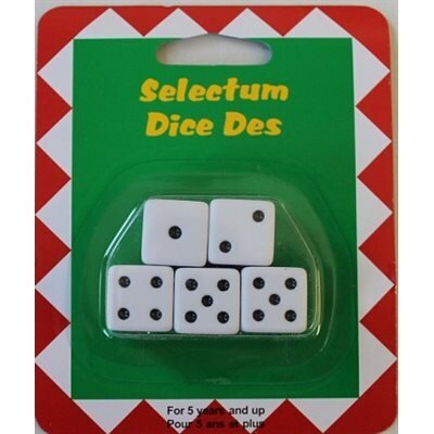 Dés (5) / carte  BLANC * 1605-01 (A11-6)