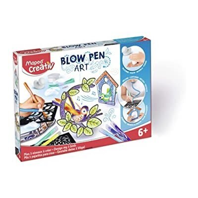 Blow pen art mes 3 oiseaux a créer (A5-3)