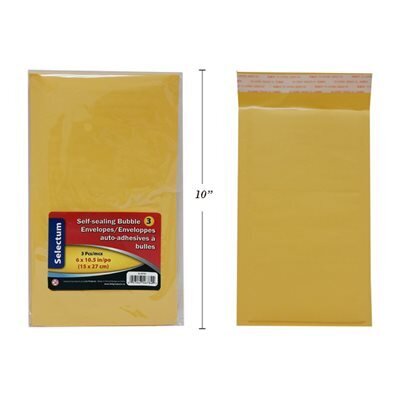 Enveloppe bulle 6x10.5&quot; pqt.3 (H5-2)