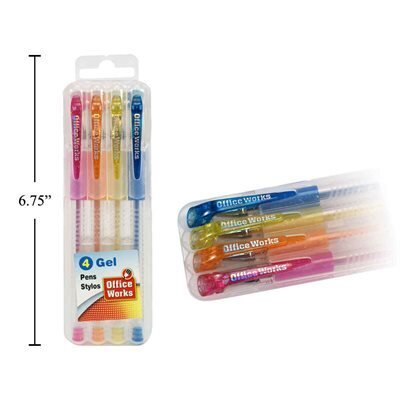 Stylos gel (4)  couleurs assorties (H1-2)