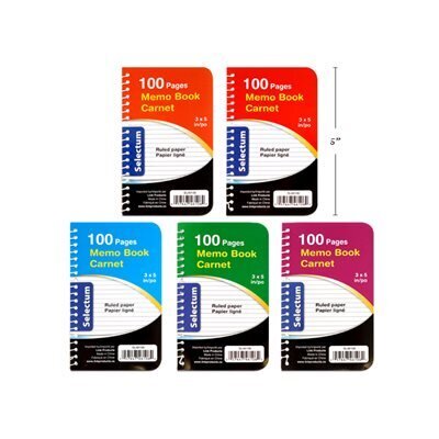 Carnet notes 3x5&quot; spirale coté Vendu en 12  * (K1-6)