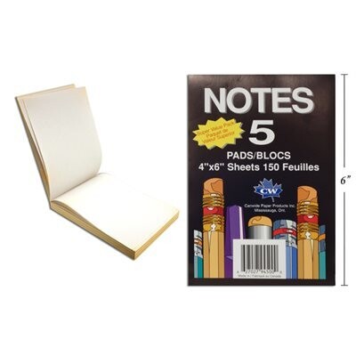 Notes 5 - Blocs 4x6 po (5) 150 fls ##