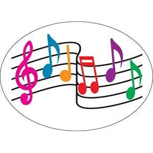Mini efface � tableau Notes de musique 3.5 pouces magn�tique (H3)