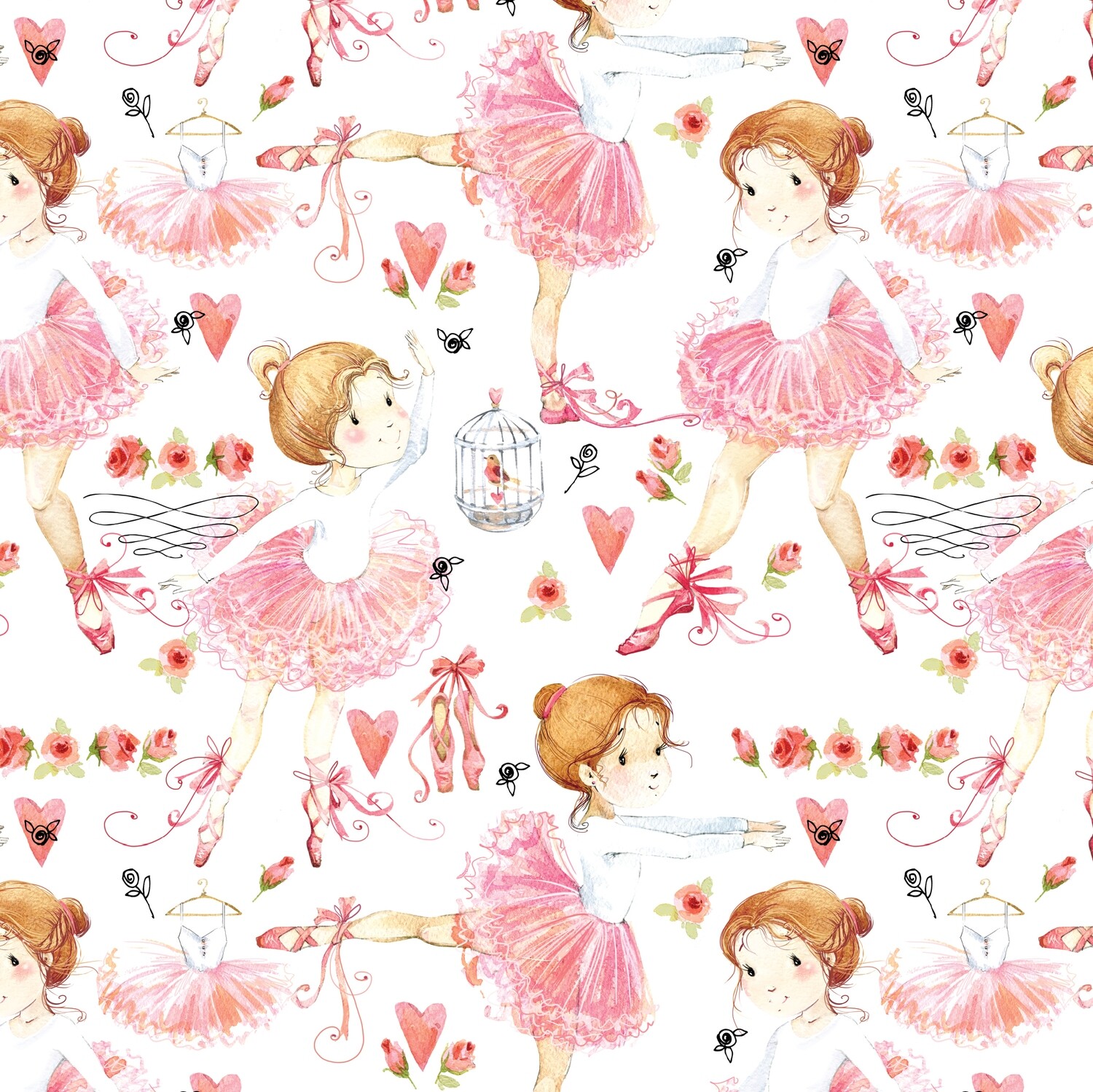 Papier d&#39;emballage plat 2 feuilles 19&#39;&#39; x 27&#39;&#39; ballerine (C5-7)