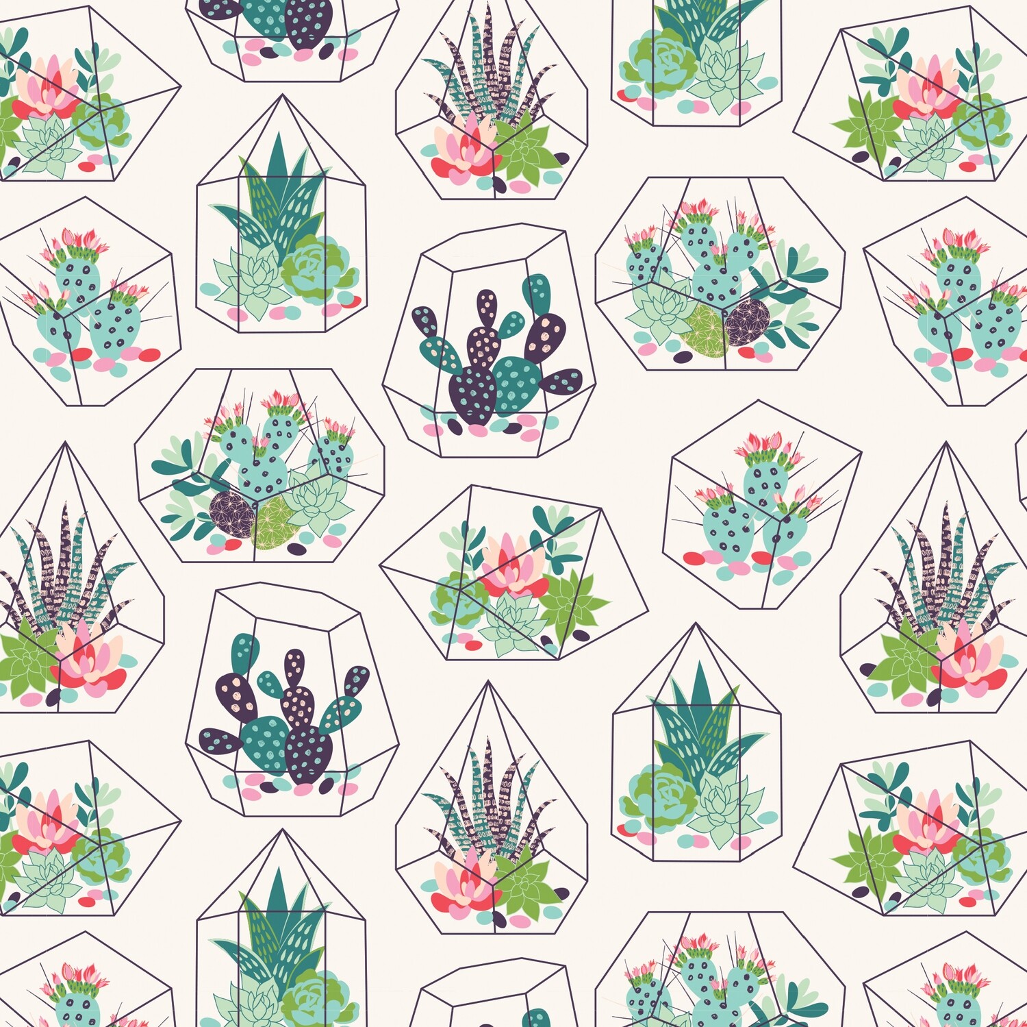 Papier d&#39;emballage plat 2 feuilles 19&#39;&#39; x 27&#39;&#39; succulent (C5-8)