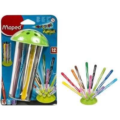 Feutres innovation Jungle avec ventouse 12 crayons (I5-7)