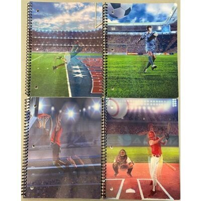 Cahier d&#39;ecriture Serie Sport 70 pages 8.5x11 Spiral (K1-8)