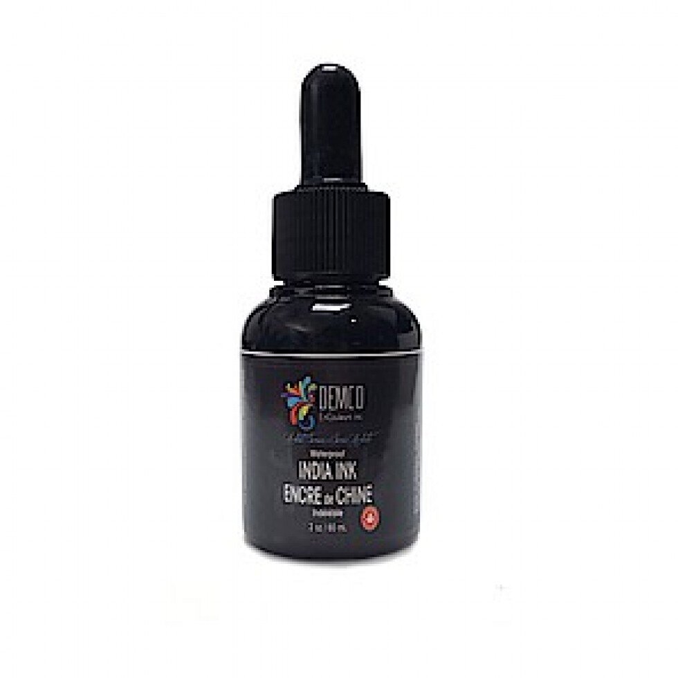 Encre de Chine Demco Noire 2 oz (60 ml) (J2-9) (DISC)
