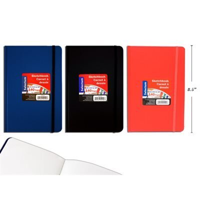 Cahier a croquis 8.5&quot;x5.5&quot; 140 pages  Pas de ligne (J1-4)