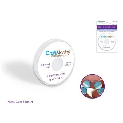 Fil de nylon clair 8lb  25 verges (K4-8)