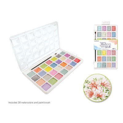 Ensemble pastille aquerelle 28 pcs Couleurs perles (RW)