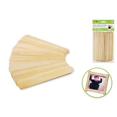 Baton a bricoler jumbo extra 7 7/8&quot;x .8 naturel  (25) (RW)