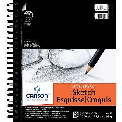 Tablette Canson Sketch 11x14 65lbs 100 fls (J2-1)