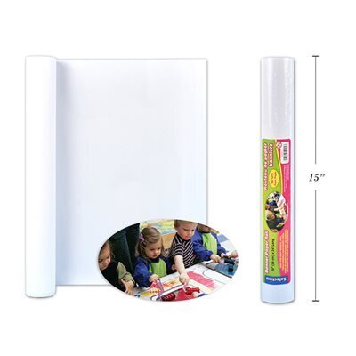 Rouleau papier 15 pouces x 24pied de long Blanc 90GSM (K5-4)