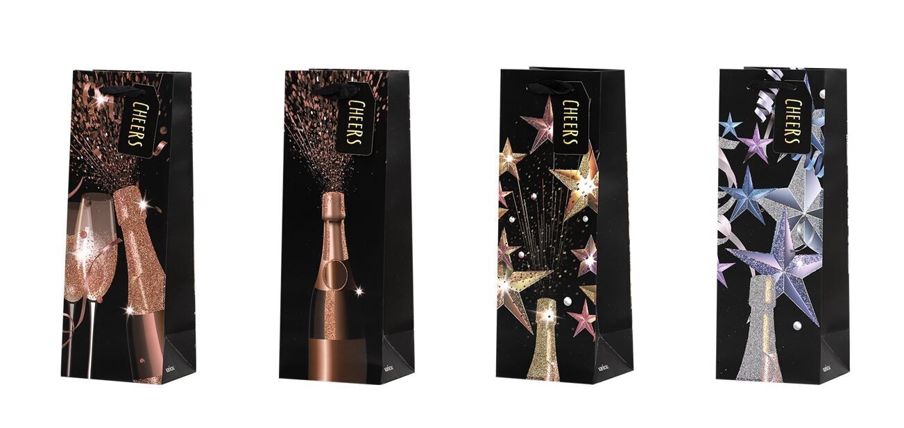 Sac a vin festif bouteille (C-10)