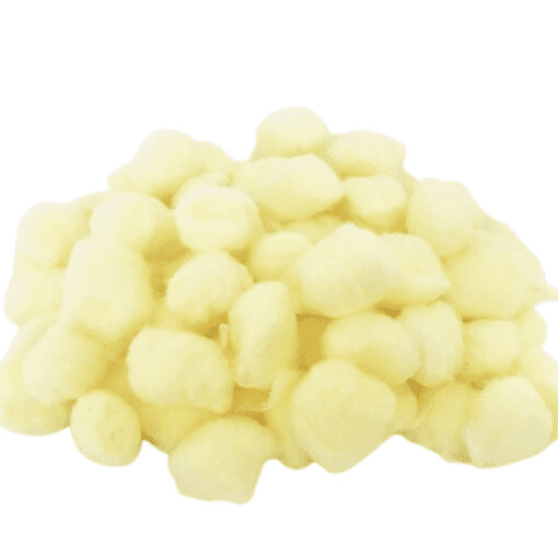 Boules d&#39;ouate (acrylique) jaune sac de 200 (J3)
