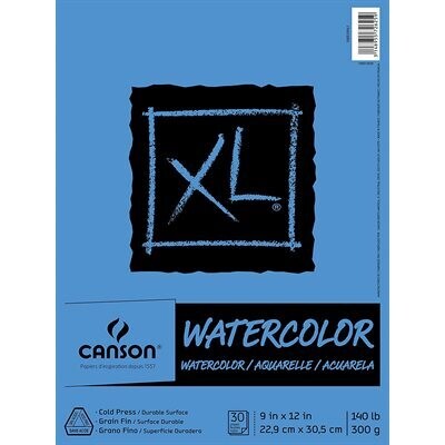 Tablette Canson XL watercolor 9x12 30 pages 140 lbs (J2)