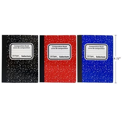 Cahier de composition  7 1/2x9 1/2  120 pages (J4-7)
