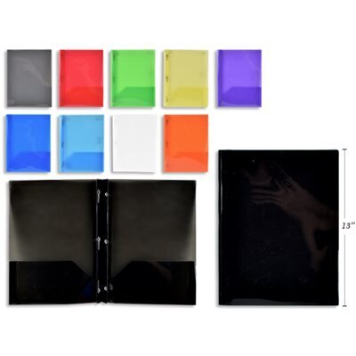 Portefolio avec pochette / attaches Couleurs assorties 50/bo (M4-4)