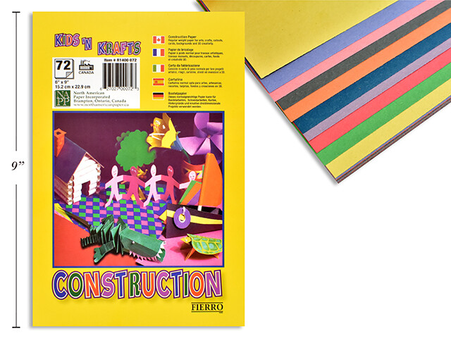 Papier construction 6x9 (72 f.) (K5-9)