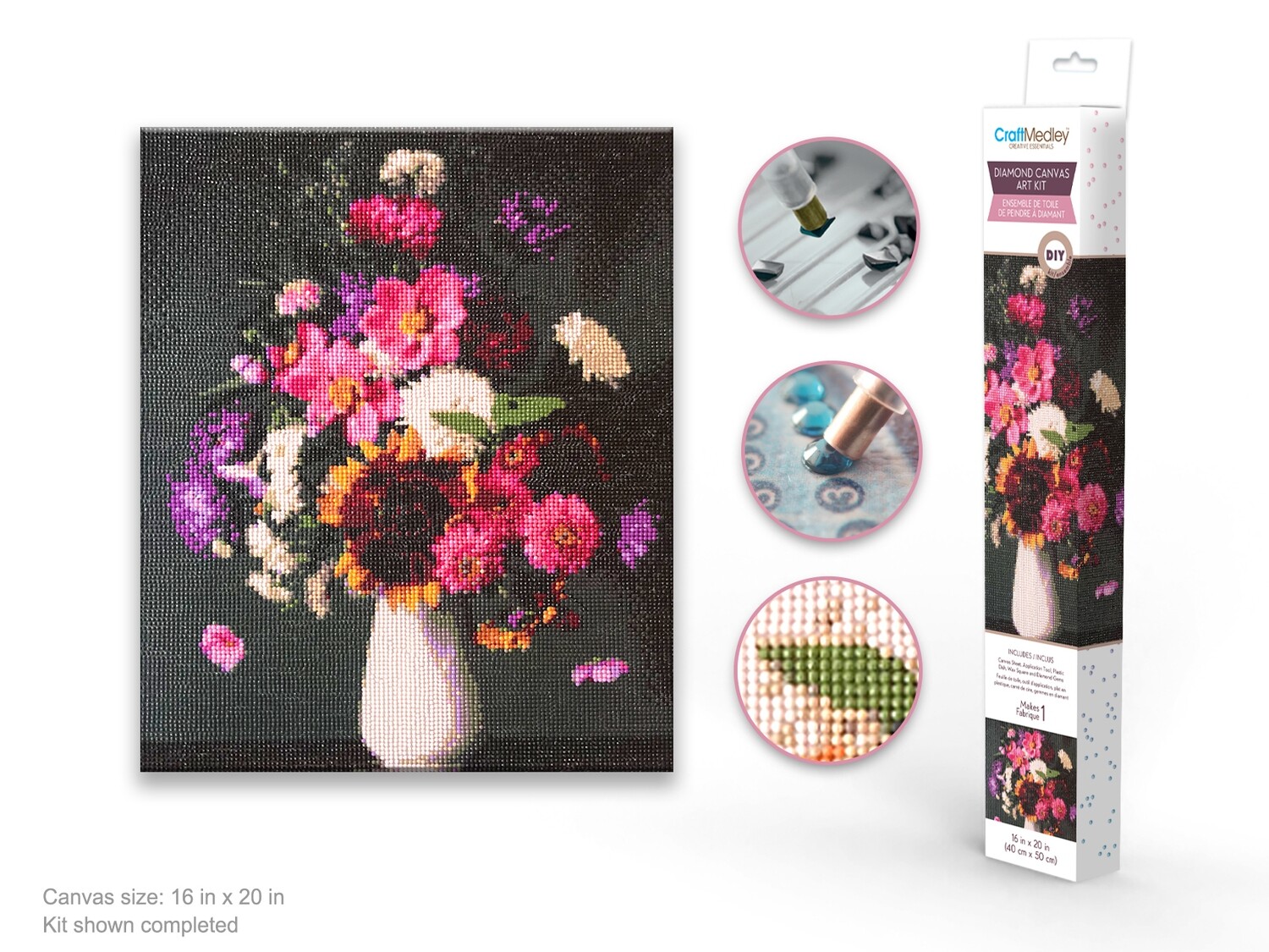 Diamond painting vase de fleur 40x50(A11)(A4-2)