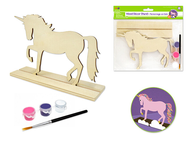 Ensemble peinture sur bois Licorne 7x6 (RW)
