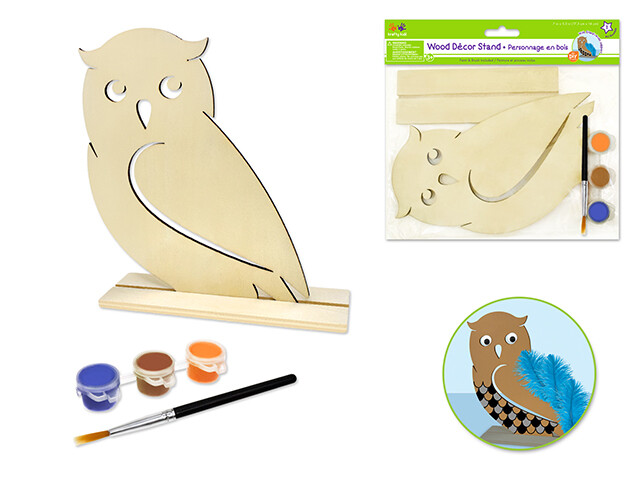 Ensemble peinture sur bois Hiboux 7x6 (RW)