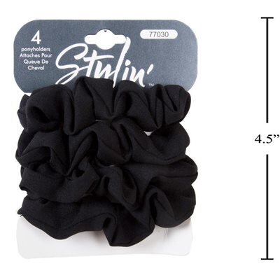 Élastique Chouchou noir (4) (L4-2)