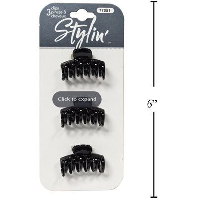 Clips pour cheveux Noir (3) (L4-1)