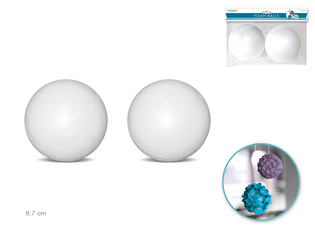 Boule styrofoam 3 1/2&#39;&#39; (2) RW (K4)