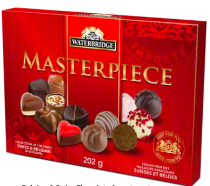 Assortiment de chocolat belge et suisse 202g (valentin)