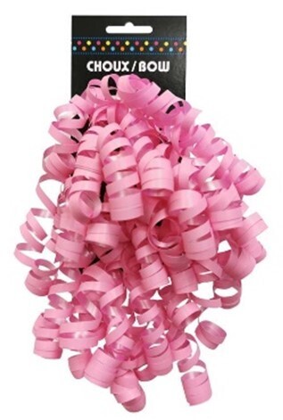 2 choux frises mat uni rose (SV)
