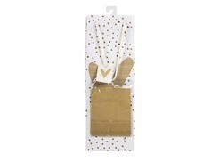 SAC A VIN BLANC ET OR AVEC PAPIER DE SOIE (C3-7)