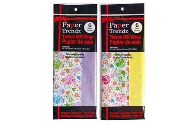 Paper T. Easter 6ct. 20&quot;x20&quot; Tissue Paper, 2/S, printed bag
