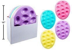 MOULE EN PLASTIQUE POUR OEUFS EN CHOCOLAT 4 COULEURS ASST. (PQ)