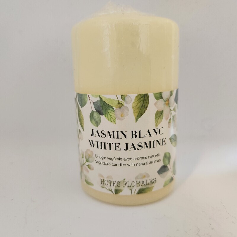 Bougie végétale arômes naturel Jasmin Blanc (100x 60cm),5%