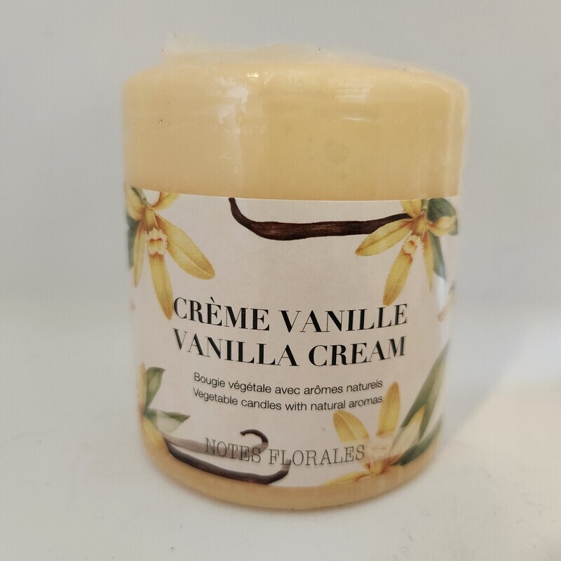 Bougie végétale arômes naturels Creme Vanille 80x70cm, 5%