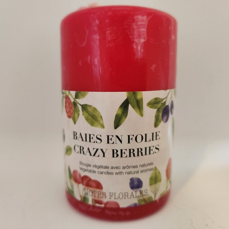Bougie végétale arômes naturels Baies en FOLIE (100x 60cm),5%