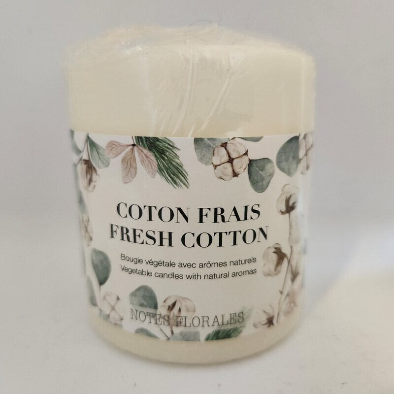 Bougie végétale arômes naturels Cotton Frais 80x70cm, 5%