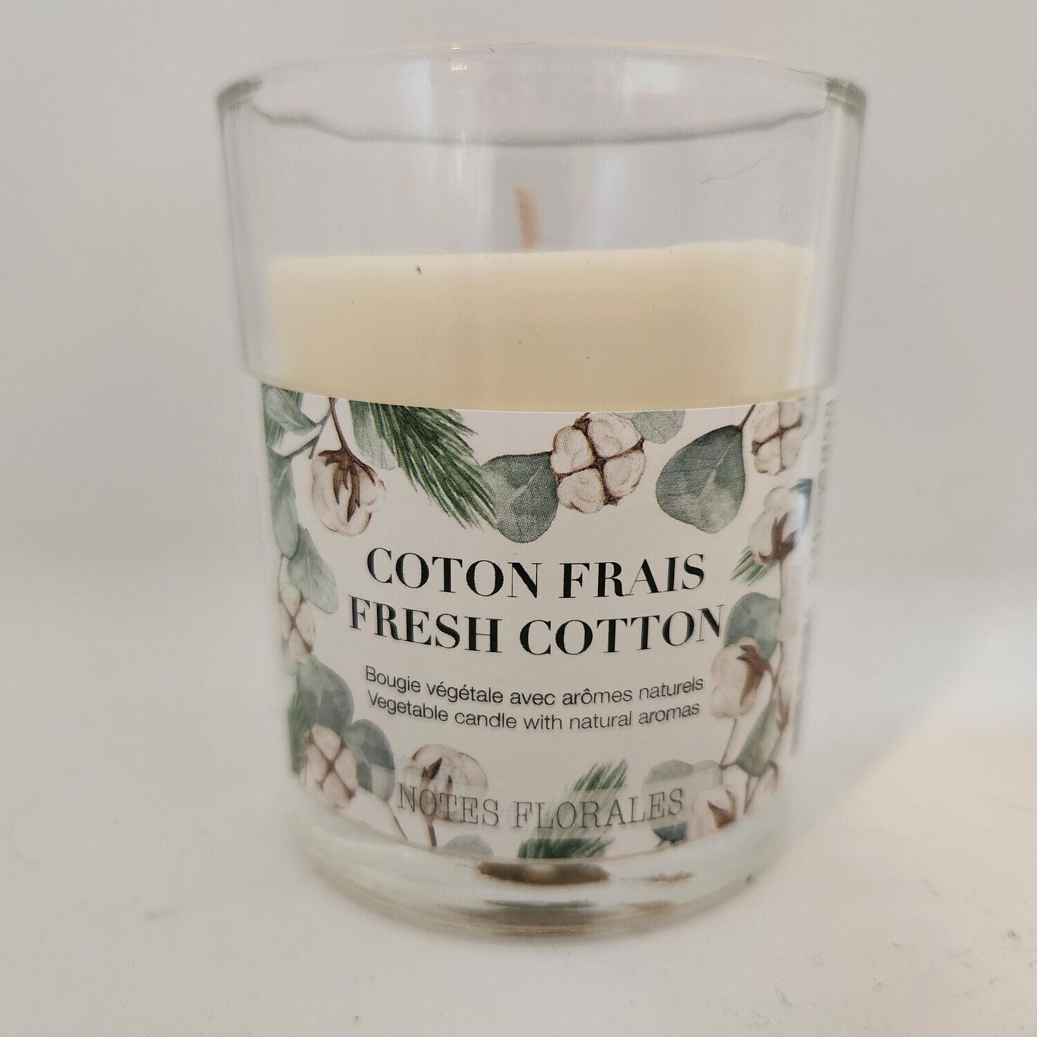 Bougie végétale avec arômes naturels COTON FRAIS 5%(B4-2)
