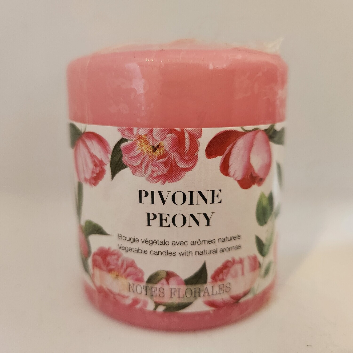 Bougie végétale  arômes naturels Pivoine80x70MM  , 5%(B5-2)