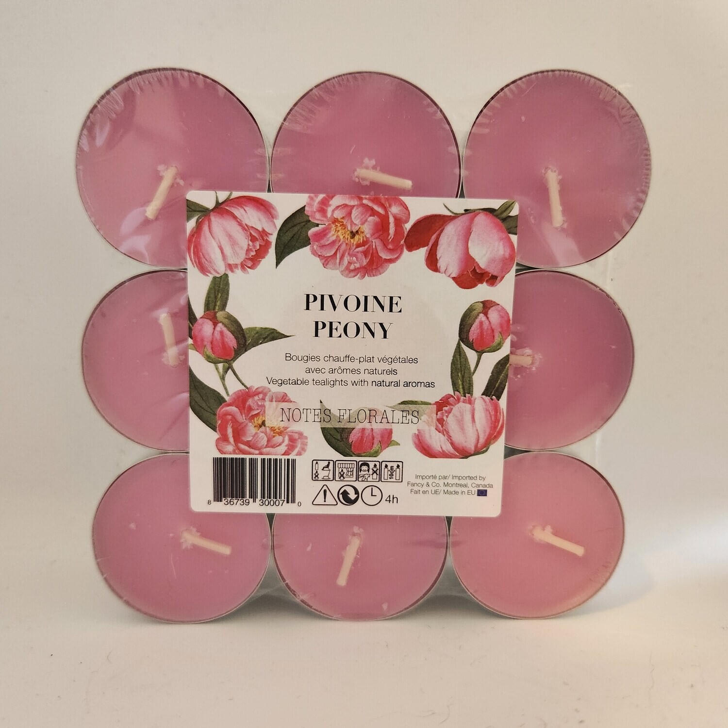 18 Bougies chauffe-plat végétales  arômes naturels PIVOINE 5%(B5-2)