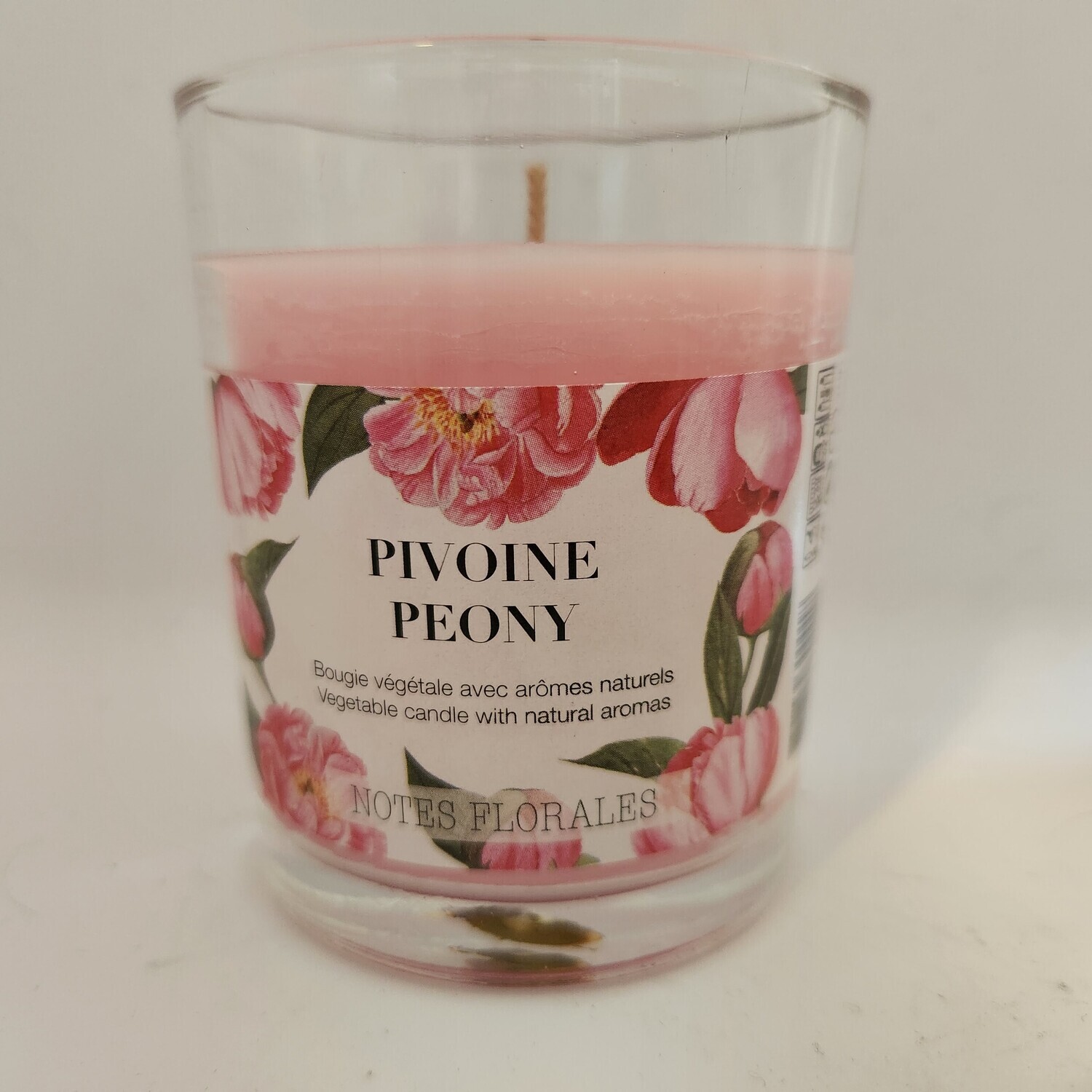 Bougie végétale avec arômes naturels PIVOINE,5%(B5-1)