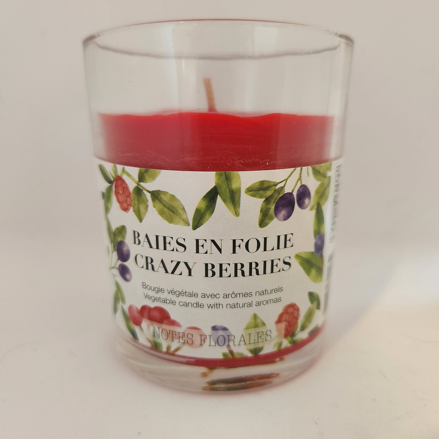 Bougie végétale avec arômes naturels BAIES EN FOLIE 5%(B5-1)