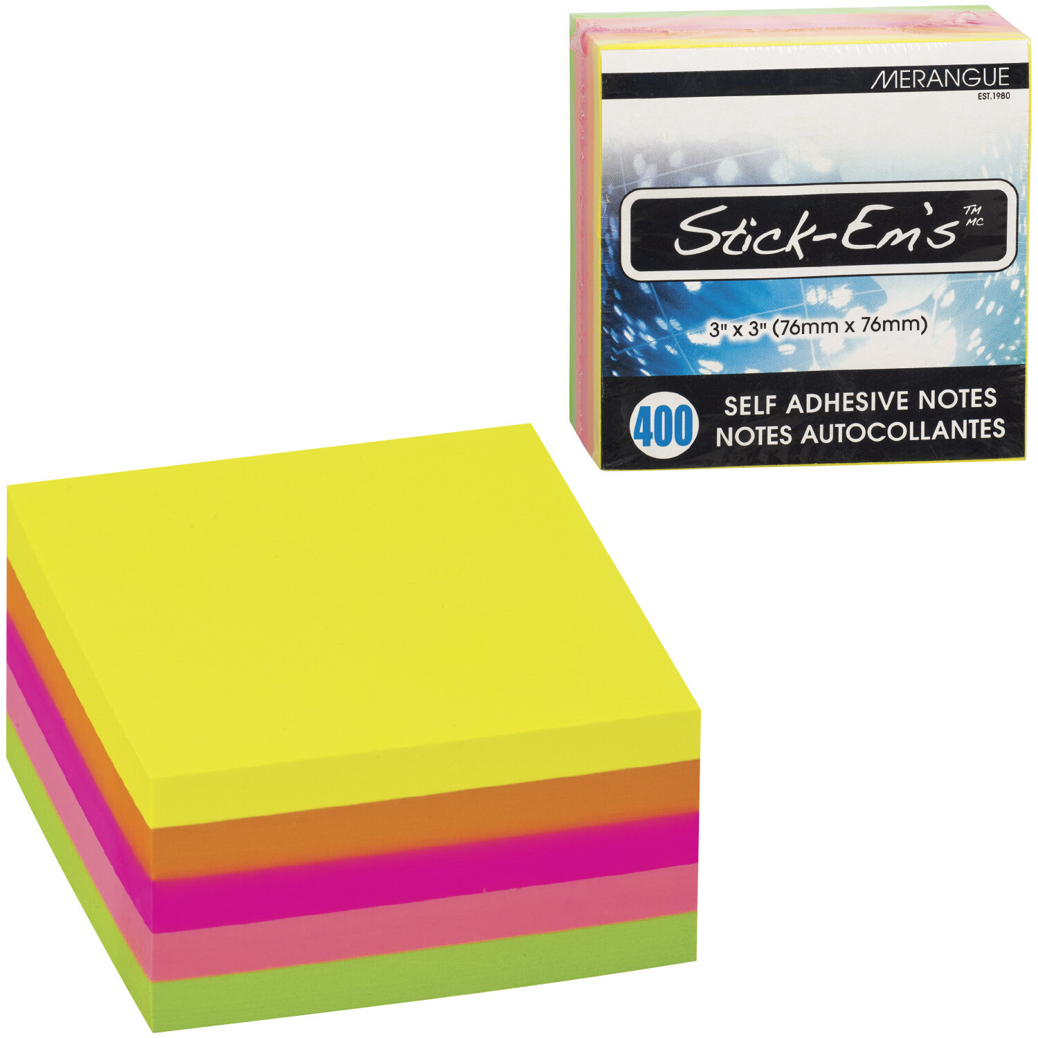 Notes autocollantes couleur pq.400 (H4-4)