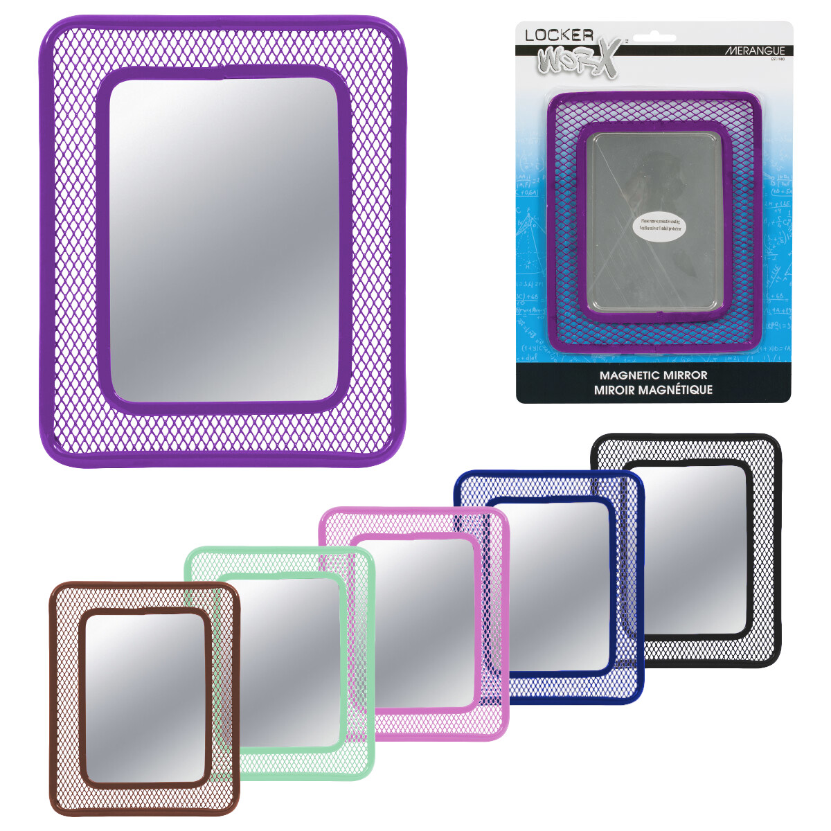 Miroir magnétique avec contour grille (I2-1)