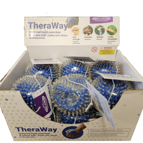 Balles anti-stress et d&#39;exercise Theraway présentoir de 12 ( reviens a 4.30 unités) (A8-3)